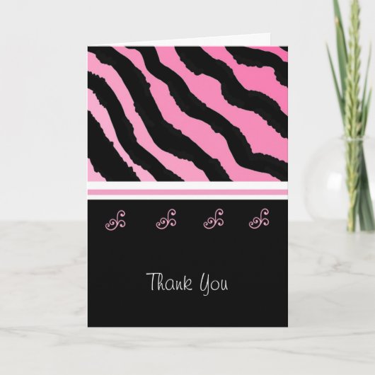 ゼブラ印刷ありがとう サンキューカード (正面)