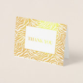 ゼブラ印刷ありがとう 箔カード (正面)