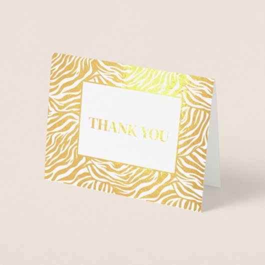 ゼブラ印刷ありがとう 箔カード (正面)