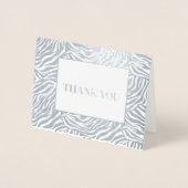 ゼブラ印刷ありがとう 箔カード (正面)
