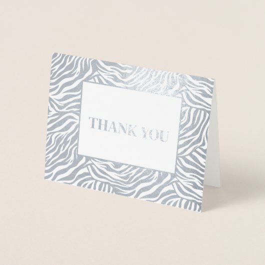 ゼブラ印刷ありがとう 箔カード (正面)