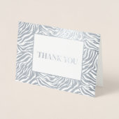 ゼブラ印刷ありがとう 箔カード (正面)