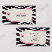 ゼブラ印刷とショッピングラベル小売名刺 名刺 (正面/裏面)