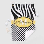 ゼブラ印刷とドットパターン ゴルフタオル (インサイチュ)