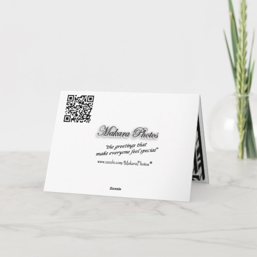 ゼブラ印刷のバースデーカード – カスタマイズ任意の大事な行事 カード (裏面)