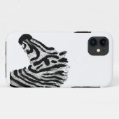 ゼブラ印刷の白黒のストライプ Case-Mate iPhoneケース (裏面(横))