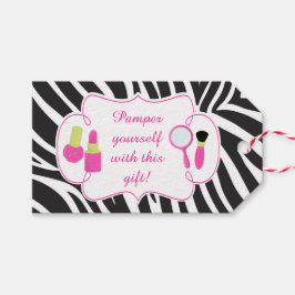 ゼブラ印刷の誕生日パンパーパーティー ギフトタグ