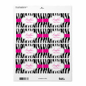 ゼブラ印刷ウォーターボトルラベル ラベル (フルシート)