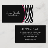 ゼブラ印刷エレガントモダンプロフェッショナル 名刺 (正面/裏面)