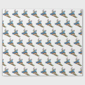 ゼブラ印刷サイケデリックのスノーボーダー ラッピングペーパー (フラット)