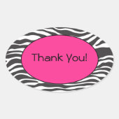 ゼブラ印刷シール 楕円形シール (正面)