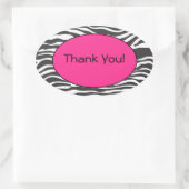 ゼブラ印刷シール 楕円形シール (バッグ)