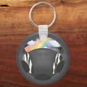 ゼブラ印刷ステアリングホイール キーホルダー (正面)