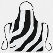 ゼブラ印刷ストライプパターン エプロン (正面)