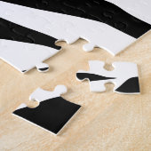 ゼブラ印刷ストライプパターン ジグソーパズル (側面)