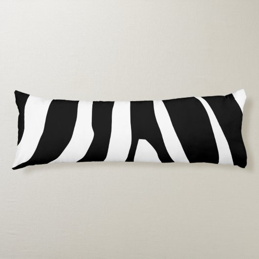 ゼブラ印刷ストライプパターン ボディピロー (正面)