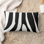 ゼブラ印刷ストライプパターン ランバークッション (ブランケット)