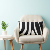 ゼブラ印刷ストライプパターン ランバークッション (椅子)
