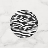 ゼブラ印刷ストライプ、、白黒、ベビーシャワー コンフェッティ (スモール正面)