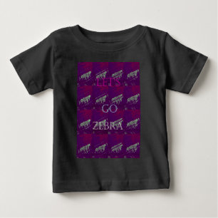 ゼブラ印刷デコル:おもしろいデザイン ベビーTシャツ