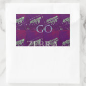 ゼブラ印刷デコル:おもしろいデザイン 長方形シール (バッグ)