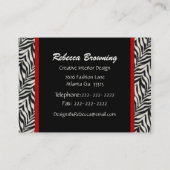 ゼブラ印刷ハート名刺 名刺 (裏面)