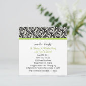 ゼブラ印刷バースデーパーティ招待状 招待状 (スタンド正面)