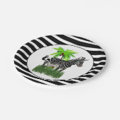 ゼブラ印刷パーティー ペーパープレート (アングル)