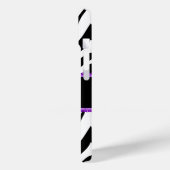 ゼブラ印刷パープルレースモノグラム名 Case-Mate iPhoneケース (裏面 / 左)