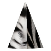 ゼブラ印刷ファー パーティーハット (裏面)