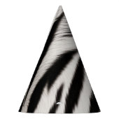 ゼブラ印刷ファー パーティーハット (左)