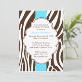 ゼブラ印刷ブライダルシャワー 招待状 (スタンド正面)