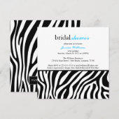 ゼブラ印刷ブライダルシャワー 招待状 (正面/裏面)