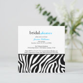ゼブラ印刷ブライダルシャワー 招待状 (スタンド正面)