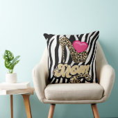 ゼブラ印刷ママ枕/逆バラ クッション (椅子)