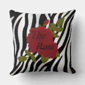 ゼブラ印刷ママ枕/逆バラ クッション (裏面)