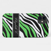 ゼブラ印刷ミックスライムグリーンiPhone 5ケース Case-Mate iPhoneケース (裏面(横))
