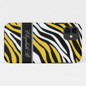 ゼブラ印刷ミックス黄色iPhone 5ケース Case-Mate iPhoneケース (裏面(横))