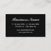 ゼブラ印刷モダンクスタイリッシュラシ 名刺 (裏面)