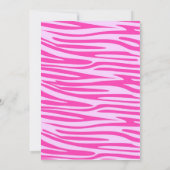 ゼブラ印刷ロックスター赤ちゃんシャワー招待 招待状 (裏面)