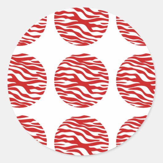 ゼブラ印刷水玉模様シール ラウンドシール (正面)