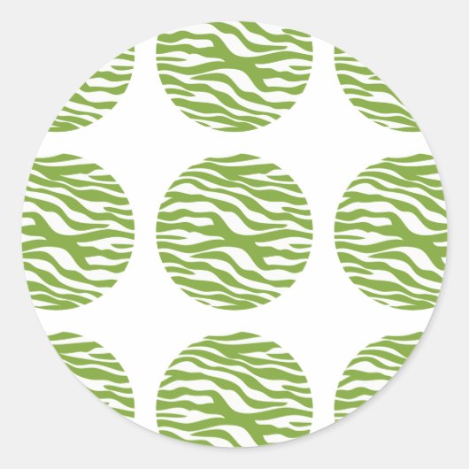 ゼブラ印刷水玉模様シール ラウンドシール (正面)