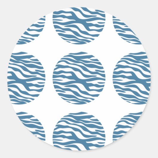 ゼブラ印刷水玉模様シール ラウンドシール (正面)