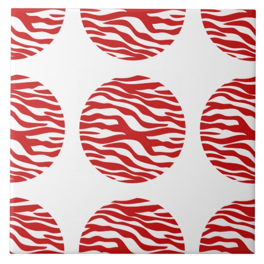 ゼブラ印刷水玉模様タイル タイル (正面)