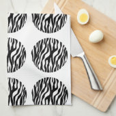 ゼブラ印刷水玉模様タオル キッチンタオル (四つ折り)