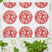 ゼブラ印刷水玉模様タオル キッチンタオル (折り畳み)