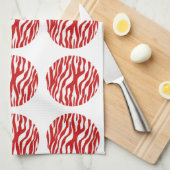 ゼブラ印刷水玉模様タオル キッチンタオル (四つ折り)