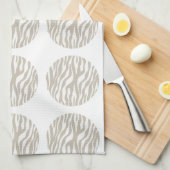 ゼブラ印刷水玉模様タオル キッチンタオル (四つ折り)