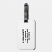 ゼブラ印刷水玉模様ラゲッジタグ ラゲッジタグ (裏面縦)