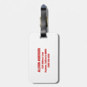 ゼブラ印刷水玉模様ラゲッジタグ ラゲッジタグ (裏面縦)